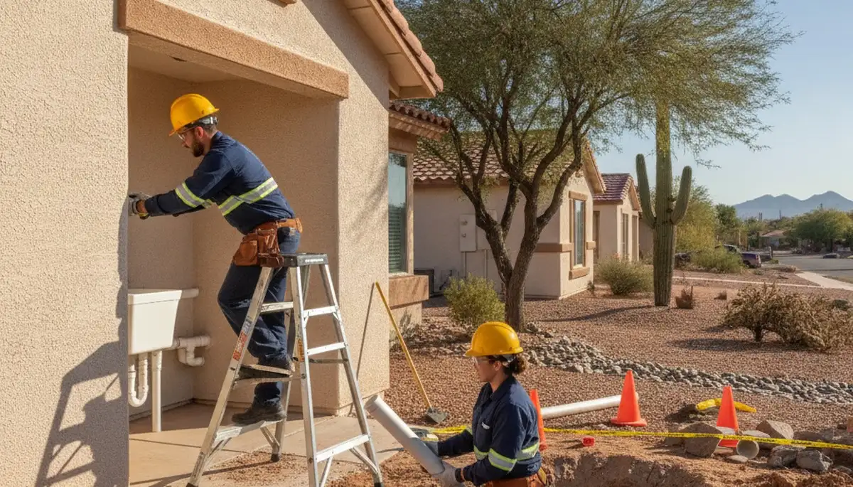 Phoenix, AZ plumbing repair service for residential and commercial pipe and drain solutions