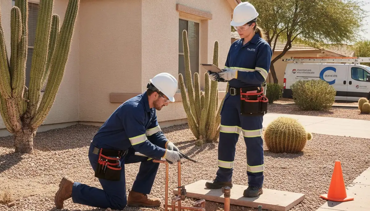 Plumbing repair technician serving Phoenix, AZ for residential leak and pipe repairs
