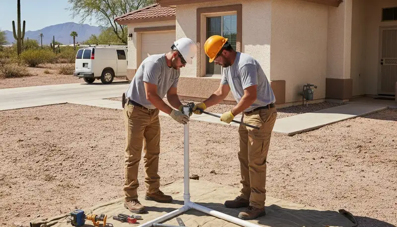 Plumber providing repair services in Phoenix, AZ for a local plumbing business