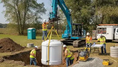 Septic tank installation for Phoenix, AZ homes by On Call Plumbers