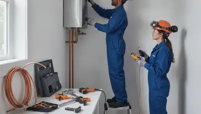 Tankless water heater installation in Phoenix, AZ by On Call Plumbers
