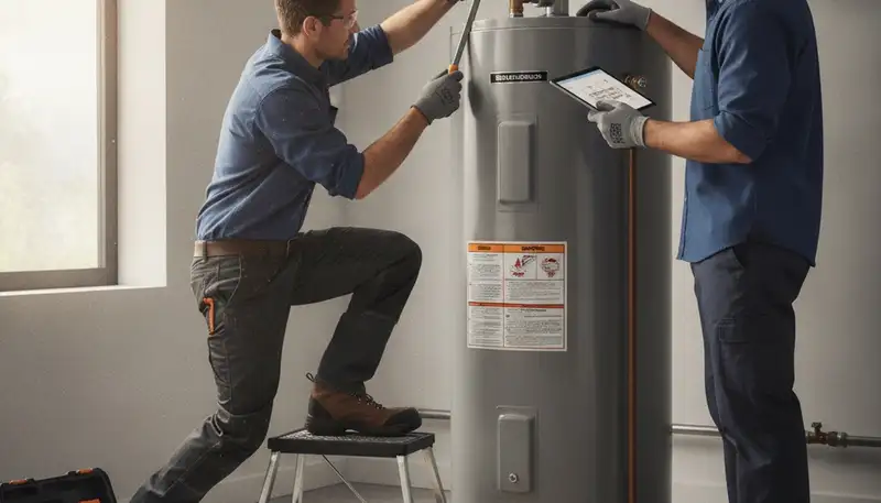 Phoenix, AZ plumber repairing water heater for reliable home hot water service